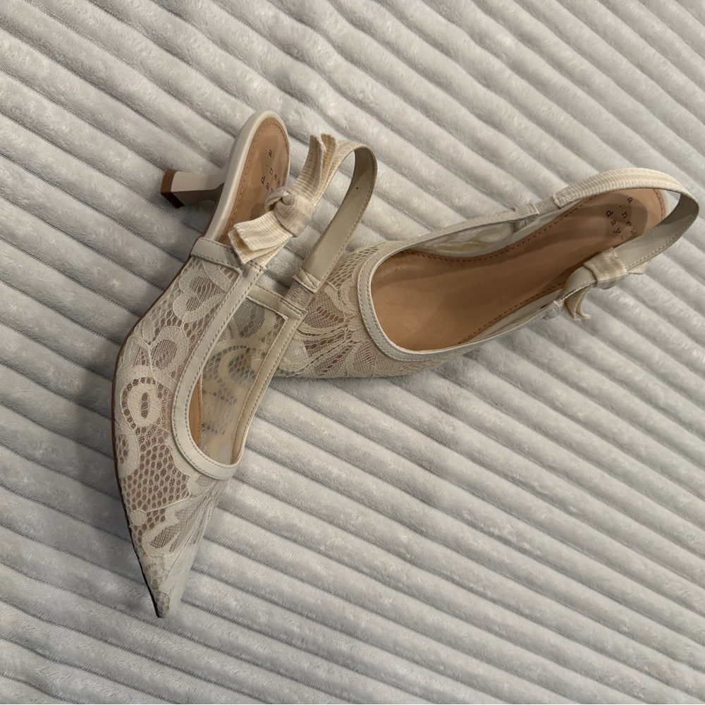 Target Cream Lace Heels